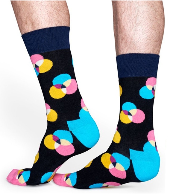 جوراب Happy Socks هپی ساکس طرح Spectrum مشکی