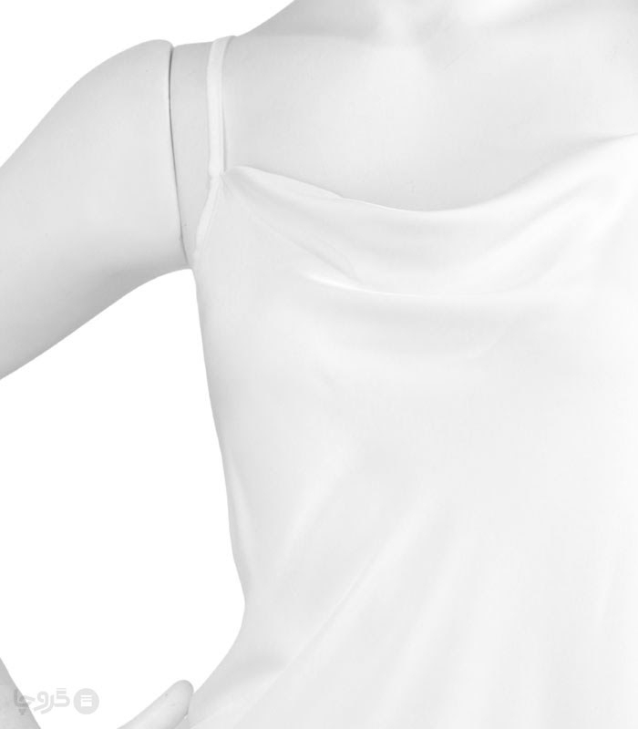 پیراهن بندی پشت ضربدری ساتن و دانتل Neev کد Adore سفید White