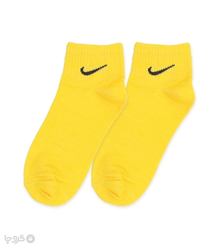 جوراب مچی کش انگلیسی طرح Nike طیف زرد