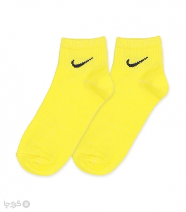 جوراب مچی کش انگلیسی طرح Nike طیف زرد