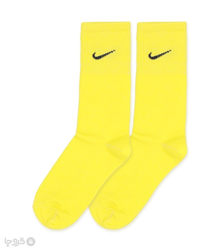 جوراب ساقدار کش انگلیسی طرح Nike طیف زرد