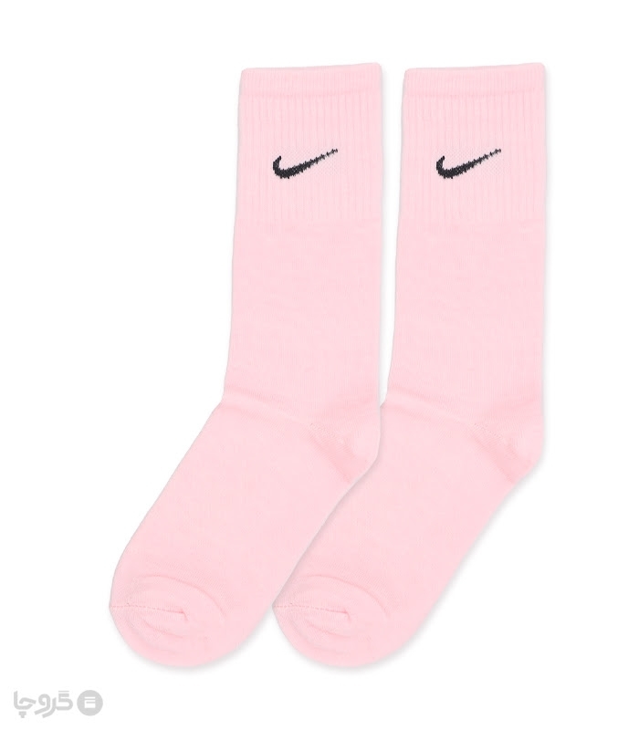 جوراب ساقدار کش انگلیسی طرح Nike طیف صورتی