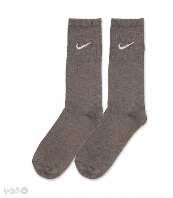 جوراب ساقدار کش انگلیسی طرح Nike طیف قهوه‌ای 