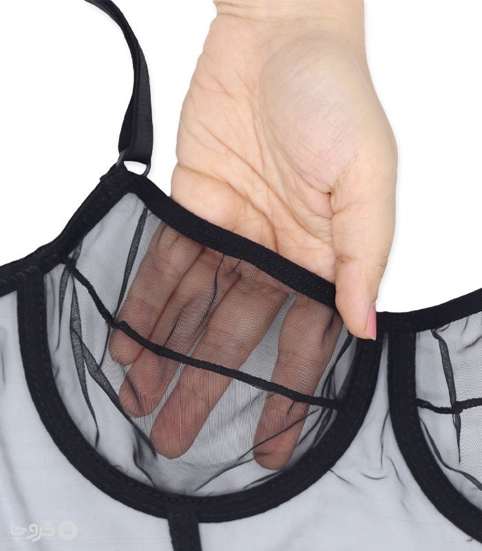 ست شورت و سوتین بلند توری فنردار White Lady وایت لیدی طرح 18