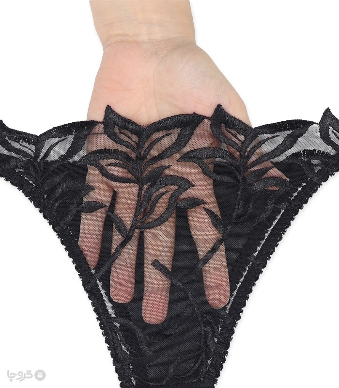 ست شورت و سوتین توری فنردار Jina ژینا گلدوزی طرح 4 کد 1046