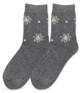 جوراب پشمی ساقدار Coco & Hana طرح گل بابونه