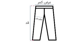 راهنمای سایز شلوار کد 550