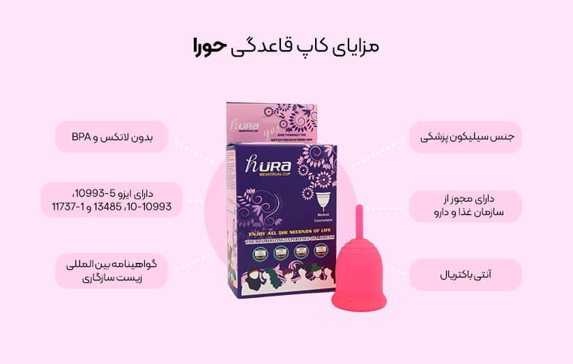 برند حورا کاپ های خود را در رنگ ها و سایزهای مختلف تولید می‌کند