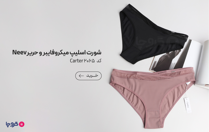 شورت زنانه Neev نیو اسلیپ میکروفایبر و حریر کد Carter 2065