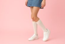 استایل با جوراب ساق بلند