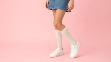 استایل با جوراب ساق بلند