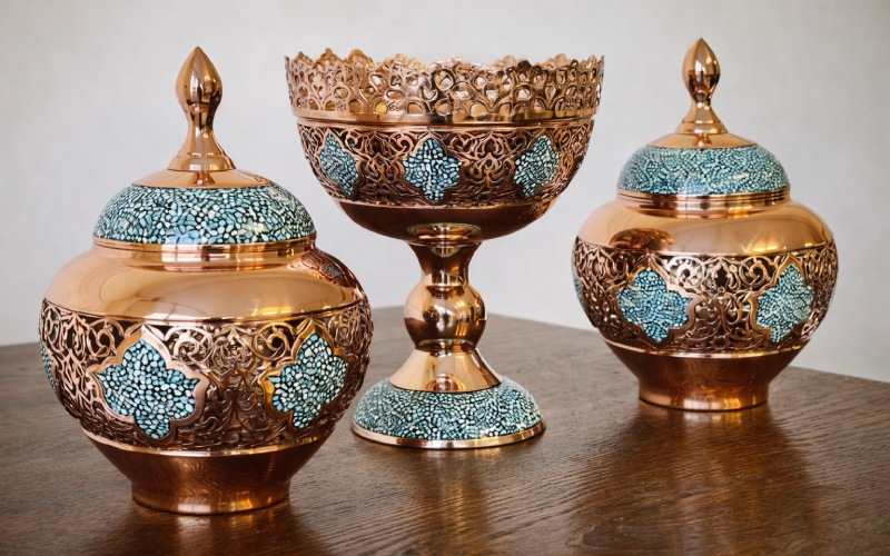 ست سه ظرف فیروزه کوبی: بهترین کادو برای مادر زن