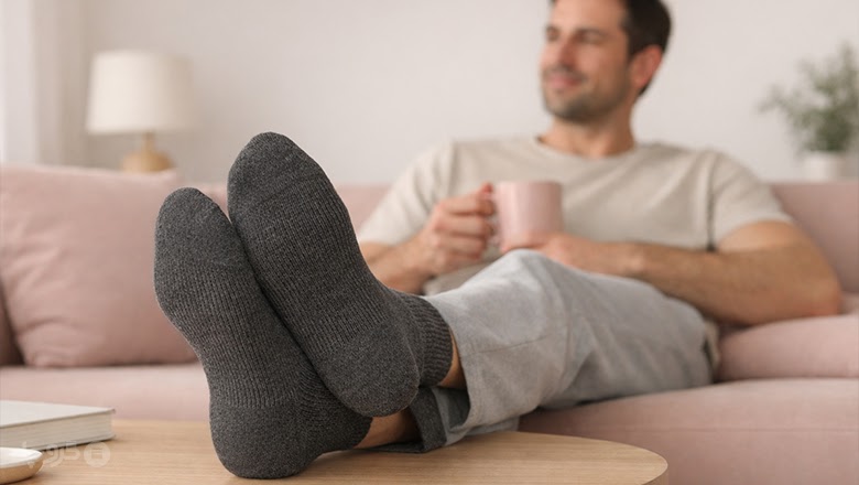 احساس راحتی با جوراب دیبابتی