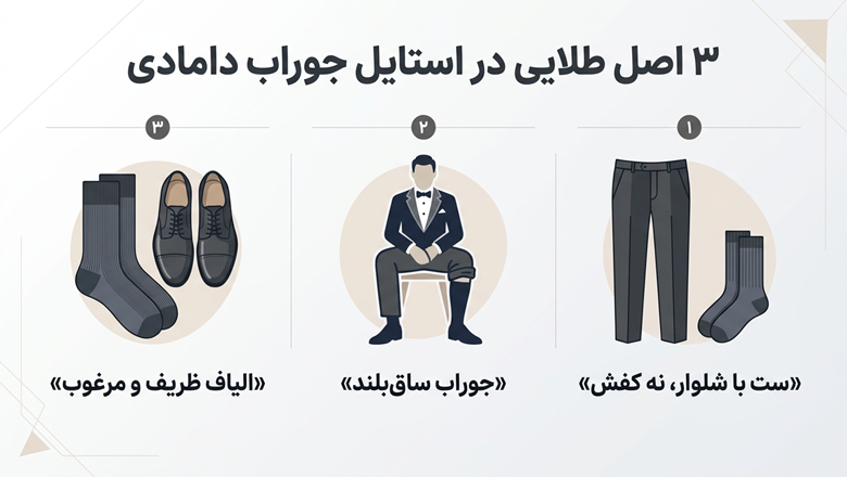 ۳ اصل طلایی در استایل جوراب دامادی