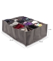 نظم دهنده کشو کد 364 ابعاد 10×25×34 سانتی متر خاکستری - بسته 12 عددی