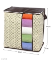 بقچه پنجره دار ضد آب طرح LV کد 392 ابعاد27×47×49 سانتی متر - بسته 12 عددی