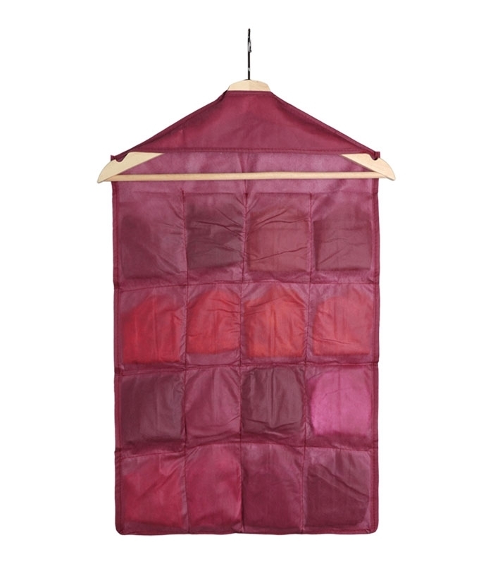 خرید عمده  نظم دهنده جوراب آویزی کد 356 ابعاد 38×68 سانتی متر - بسته 12 عددی